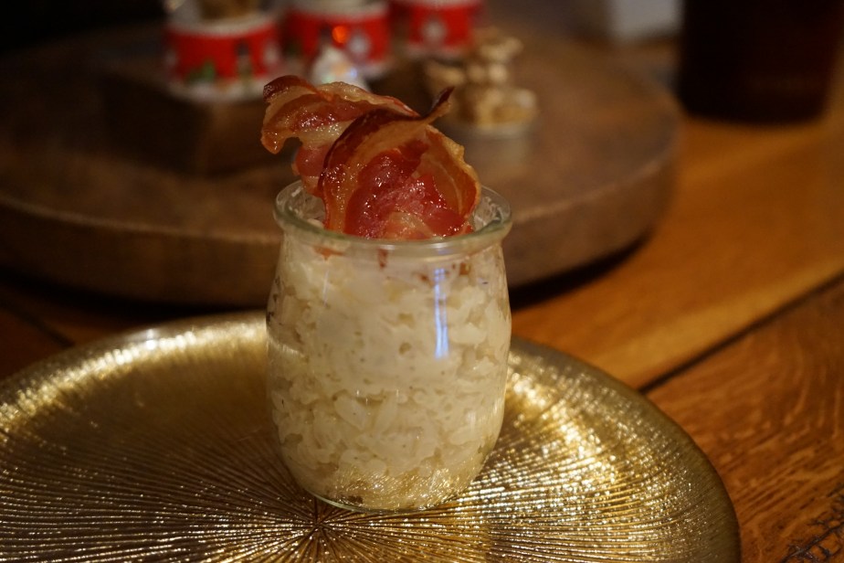 Risotto au gorgonzola et sa chips de&nbsp;pancetta